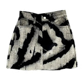 Jeansrock mit Batik-Vintage-Print